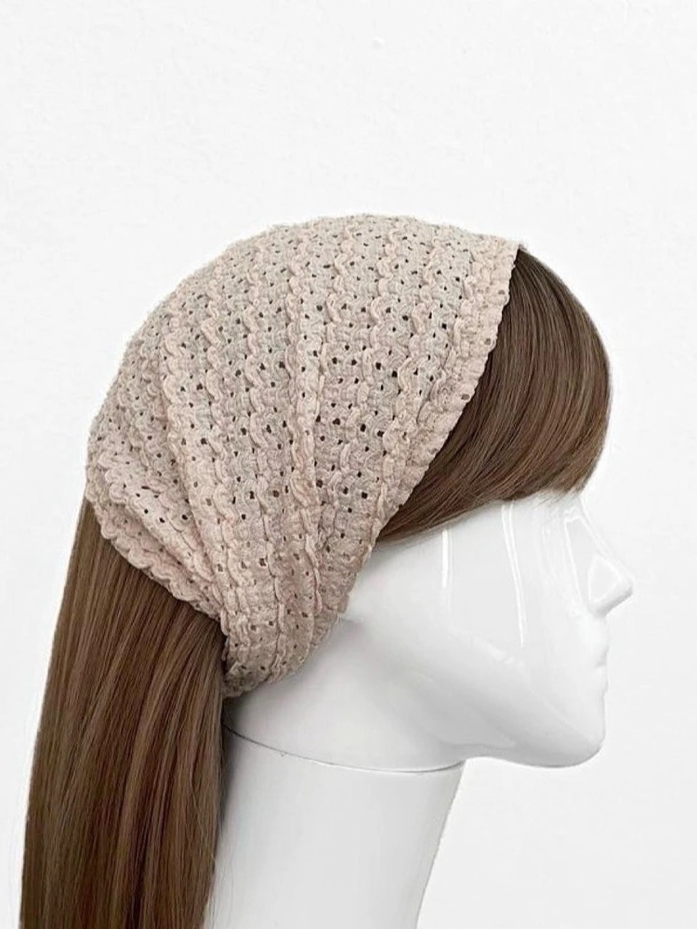 Knit Headband in Nude Beige